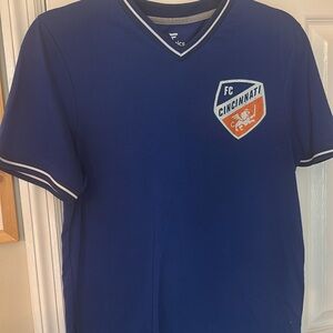 FC Cincinnati Blue Jersey Shirt with White Trim